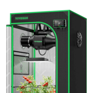CLEARANCE | Smart Grow Tent Kit GIY-SGS-22 2x2, 1-Plant Complete System, with WiFi E42A+ Controller, 100W AeroLight SE LED Grow Light, and 4-inch AeroZesh G4 Ventilation Combo