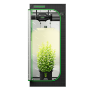 Smart Grow Tent Kit 2.3x2.3 Complete Indoor Grow System with Smart Controller, Full-Spectrum LED Grow Light & Ventilation Automation System, 1680D Mylar Tent 28"x28"x63"