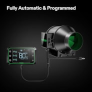 Smart Air Filtration Kit Pro 4″, AeroZesh G4 Inline Fan with E42A Temp. Humidity WiFi Controller, Carbon Filter & Ducting Combo