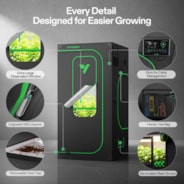Grow Tent Pro 3x3 P336, High Reflective Mylar with 2000D Oxford Canvas & Heavy-Duty Metal Support 36"x36"x72"