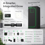 Smart Grow Tent Kit 2.3x2.3 Complete Indoor Grow System with Smart Controller, Full-Spectrum LED Grow Light & Ventilation Automation System, 1680D Mylar Tent 28"x28"x63"
