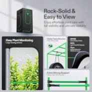 Smart Grow Tent Kit PRO 3x3 Indoor Grow System with 2-in-1 Tunable Spectrum LED Light, Smart GrowHub Automation, Efficient Ventilation & 360° Airflow, 2000D Mylar Tent 36"x36"x72"