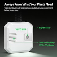 4-in-1 Sensor, Temperature and Humidity Monitoring with CO₂ and Light Detection, Compatible with GrowHub E42A+