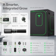 Smart Grow Tent Kit PRO 5x5 Indoor Grow System with 2-in-1 Tunable Spectrum LED Light, Smart GrowHub Automation, Efficient Ventilation & 360° Airflow, 2000D Mylar Tent 60"x60"x80"