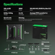 LumaLight LED Grow Light, Full Spectrum Plant Light, 150W Smart Dimmable & High PPFD for Indoor Plants Seedling Vegetables Bloom