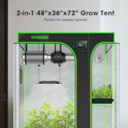 2-in-1 Grow Tent 3x4 D436, 2-4 Plants Use, with Multi-Chamber, 36″ x 48″ x 72″, For Indoor Plants Growing