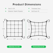 2 x 2Ft. Elastic Trellis Netting with 4 Hooks