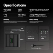 LumaLight 320W LED Grow Light, Full Spectrum Indoor Plant Light with Deep Canopy Penetration, 3x3ft Coverage, GrowHub Compatible