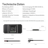 AeroLight A200SE 200W LED-Pflanzenlampe mit AeroZesh T6 15 cm Rohrventilator und GrowHub E42A Controller