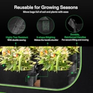 VIVOSUN 10-Pack 15 Gallon Grow Bags, Reinforced Planter Fabric Pots for Gardening Black