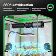 AeroLight A100SE Vollspektrum LED Pflanzenlampe 100W, mit Integriertem Zirkulationsventilator & GrowHub E25, Kompatibel mit App, 60 x 60 cm Abdeckfläche