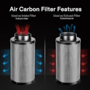 8-Inch Air Carbon Filter for Odor Control, Black