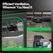 Smart Air Filtration PRO G6 Kit 6", AeroZesh G6 Inline Duct Fan w/GrowHub E42A+ Temperature Humidity WiFi-Controller, Carbon Filter & Ducting, Cooling & Ventilation for Grow Tent, Hydroponics