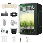 Complete Grow Tent Kit 4x4 Indoor Grow System with GrowHub WiFi Controller, Efficient Ventilation & Full-Spectrum LED Grow Light, 1680D Mylar Lightproof Tent 48"x48"x80"