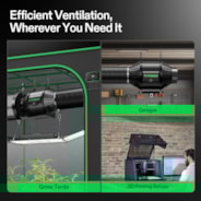 Smart Air Filtration PRO Kit 4", AeroZesh T4 Inline Duct Fan with GrowHub E42A+, Temperature Humidity Controller, Carbon Filter & Ducting Ventilation System for Grow Tent, Hydroponics