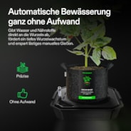 Selbstbewässerndes Set aus Stoff-Topfboden und Pflanzbeuteln, automatisches Bewässerungssystem mit Reservoir-Messgerät,4er-Pack
