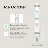 Bong - Cutting-edge Water Pipe with Triple Percs and Ice-Catcher