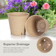 Peat Pots, 120 Packs 3.15-Inch Seed Starting Pots with Drainage Holes