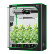 Smart Grow Tent Kit 2x5, 3-Plant Complete System, with WiFi E42A+ Controller, 200W AeroLight Wing LED Grow Light, 6-inch AeroZesh T6 Ventilation Combo, and AeroWave E6 Gen2 Clip-on Fan