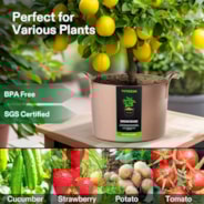 30 Gallon Grow Bags 5-Pack Brown Thickened Nonwoven Fabric Pots with Handles