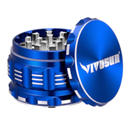 4-Piece 2.5″ Aluminium Herb Grinder, Blue