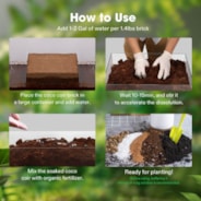 Coco Coir Brick, 11lbs 100% Natural Organic Compressed Coconut Coir ...