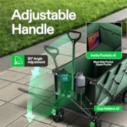 Robuster, zusammenklappbarer Bollerwagen, grün