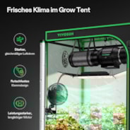 AeroWave A6 Clip Fan für Growzelte, 15 cm automatisch oszillierender Ventilator mit AC-Motor, 1er-Pack