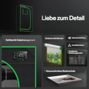Growbox 90x50x160cm S326, für 1-2 Pflanzen, 600D lichtdichtes Oxford-Gewebe, für den Indoor-Pflanzenanbau