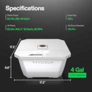 VGrow DWC Hydroponics Growing System Kit for VGrow Smart Grow Box, 4-Gallon Deep Water Culture with Air Stones and Rapid Rooters, Not Compatible with E42A