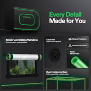 Small Grow Tent for Aerogarden, Hydroponics Growing System, 24" x 16" x 20" Highly Reflective Mylar Indoor Grow Tent with Sturdy Support, Access Window and Removable Floor Tray