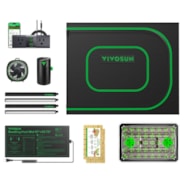 Clone Tent Kit 24" x 16" x 20", with T5 Full-Spectrum Grow Light, Seed Starter Tray, Heat Mat, AeroStream U075 Humidifier, and AeroWave D4 Clip Fan, for Indoor Plant Germination, Cloning