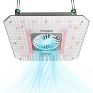 VIVOSUN AeroLight 120W LED Pflanzenlampe mit integriertem Umluftventilator, Vollspektrum Pflanzenlampe für Growzelt, App-Steuerung, mit GrowHub kompatibel, dimmbar, 60 x 60 cm Abdeckfläche