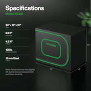 Small Grow Tent for Aerogarden, Hydroponics Growing System, 24" x 16" x 20" Highly Reflective Mylar Indoor Grow Tent with Sturdy Support, Access Window and Removable Floor Tray