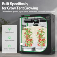 FlexFeed 4-Gallon DWC Hydroponic System Kit, Deep Water Culture Grow Kit with Smart Controller, App Water Temperature Monitoring & Air Pump, for Grow Tents, 2-Bucket