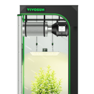 Complete Grow Tent Kit 2.3x2.3 Indoor Grow System with GrowHub WiFi Controller, Efficient Ventilation & Full-Spectrum LED Grow Light, 1680D Mylar Lightproof Tent 28"x28"x63"