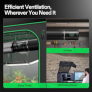 Smart Air Filtration Kit 8″, AeroZesh T8 Inline Fan with E12 Speed Controller, Carbon Filter & Ducting Combo