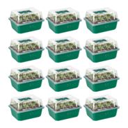 12-Pack Seed Starter Trays, 144-Cell Seed Starter Kit with Humidity Dome