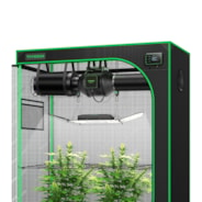 Smart Grow Tent Kit GIY-SE-42 4x2, 2-Plant Complete System, with WiFi E42A Controller, 200W AeroLight Wing SE LED Grow Light, and 4-inch AeroZesh S4 Ventilation Combo