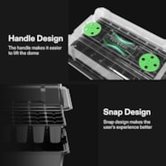 Seedling Combo w/ 6-Pack 10"x20.75" Heat Mat and 6-Pack Seed Starter Trays