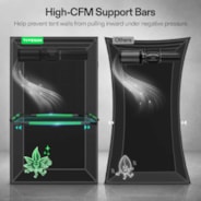 Grow Tent Pro 4x2 P426, High Reflective Mylar with 2000D Oxford Canvas & Heavy-Duty Metal Support 48"x24"x72"