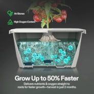 FlexFeed 4-Gallon DWC Hydroponic System Kit, Deep Water Culture Grow Kit with Smart Controller, App Water Temperature Monitoring & Air Pump, for Grow Tents, 2-Bucket