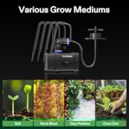 FlexFeed Drip Irrigation Kit, 4W Automatic Irrigation System with Pump & 4 Drip Emitters, App-Controllable Professional Plant Watering Drip Kit for VGrow Smart Grow Box