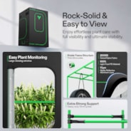 Smart Grow Tent Kit PRO 4x4 Indoor Grow System with 2-in-1 Tunable Spectrum LED Light, Smart GrowHub Automation, Efficient Ventilation & 360° Airflow, 2000D Mylar Tent 48"x48"x80"