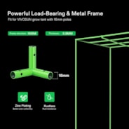 16mm Grow Tent Corner Only for Vivosun Grow Tents, 2 Pieces