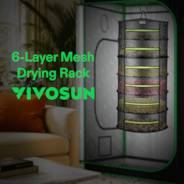 6-Layer Mesh Drying Rack Hanging Design with Green Zippers