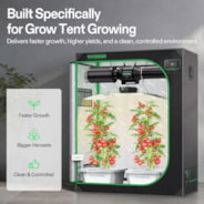 Kit de sistema hidropónico DWC FlexFeed de 15 L, kit de cultivo Deep Water Culture con controlador inteligente, monitoreo de la temperatura del agua mediante app y bomba de aire, para armarios de cultivo, 2 cubos