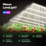 LumaLight 500W LED Pflanzenlampe, Vollspektrum Grow Lampe mit tiefer Canopy-Durchdringung, 120 x 120 cm, GrowHub kompatibel