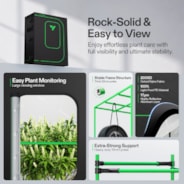 Smart Grow Tent Kit PRO 4x2 Indoor Grow System with 2-in-1 Tunable Spectrum LED Light, Smart GrowHub Automation, Efficient Ventilation & 360° Airflow, 2000D Mylar Tent 48"x24"x72"