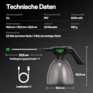 Battery Powered Sprayer 0.5Gallon, Electric Spray Bottle USB Rechargeable, 2.2 Ah Battery